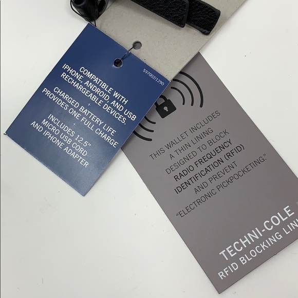 Kenneth Cole Tech Wallet W Charger and RFID NWT - Picture 5 of 8